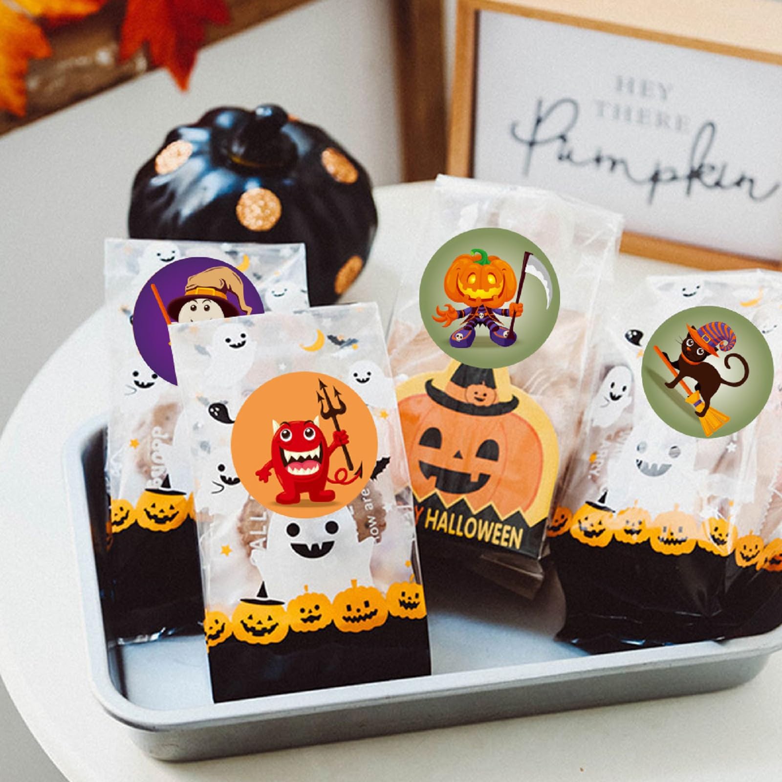 Amazon.co.jp: SAEYZ 1000pcsハロウィンシールステッカー 大量 直径